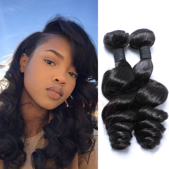 EMEDA Brazilian Virgin Hair Loose Wave Best Black hair EXtensions HW007